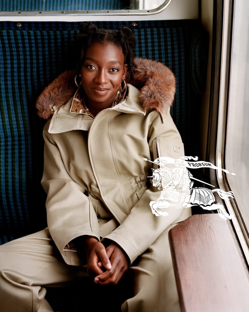 Little Simz layers up in Burberry's new outerwear ad.