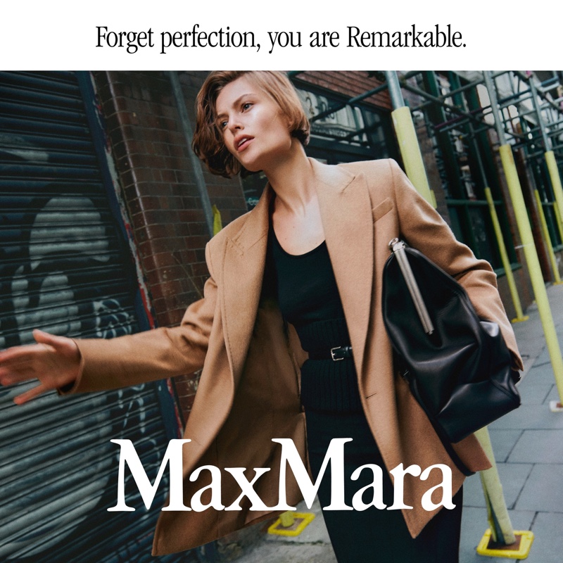 Max Mara features the Olimpia jacket in its brand values campaign.