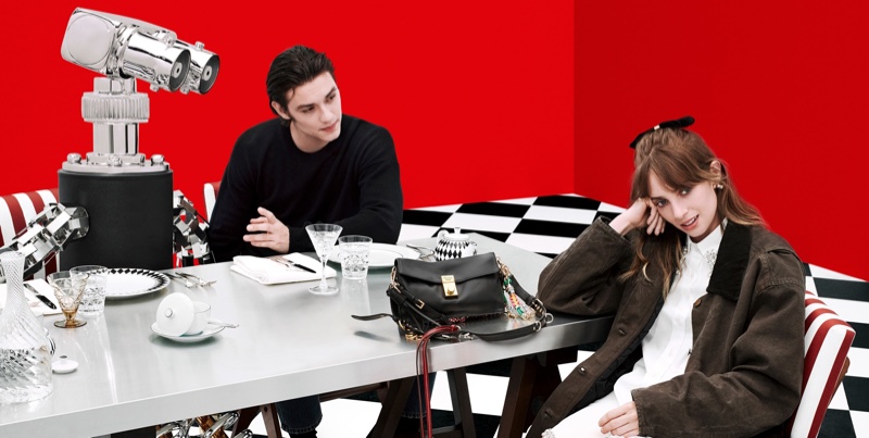 Prada sets its holiday 2024 campaign around a dinner table.