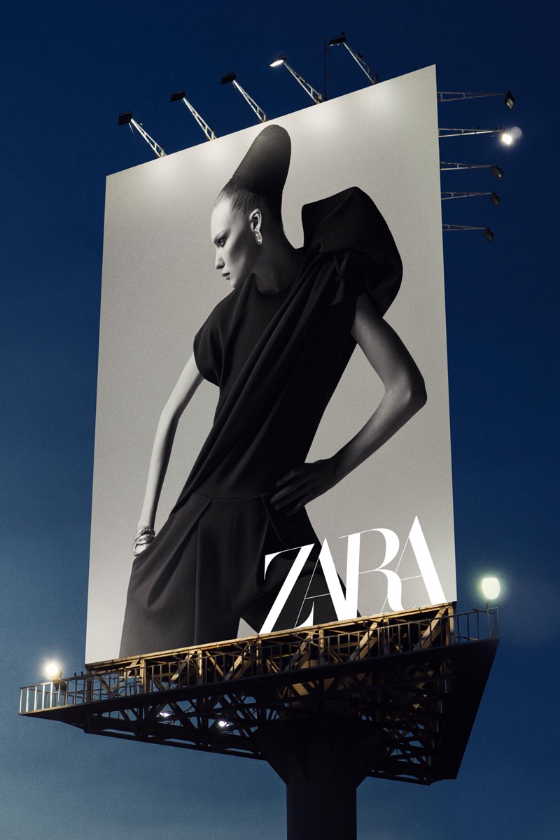 Penelope Ternes strikes a pose in Zara Studio's fall-winter 2024 campaign.