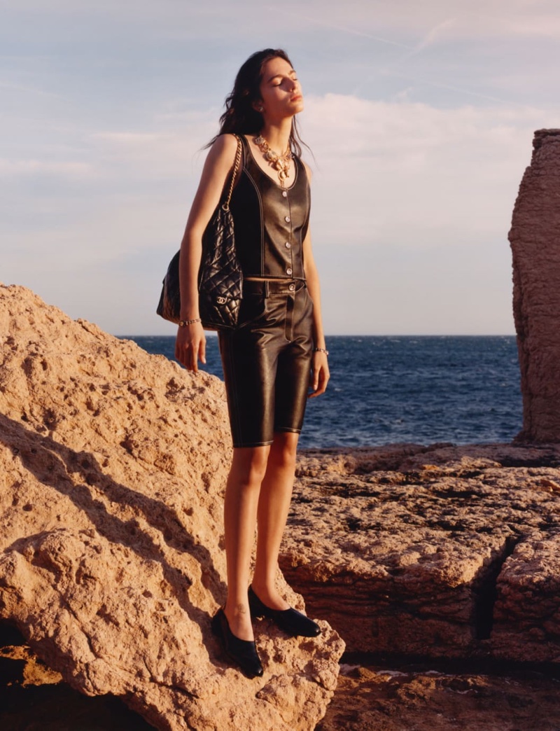 Chanel features leather pieces in its cruise 2025 collection.