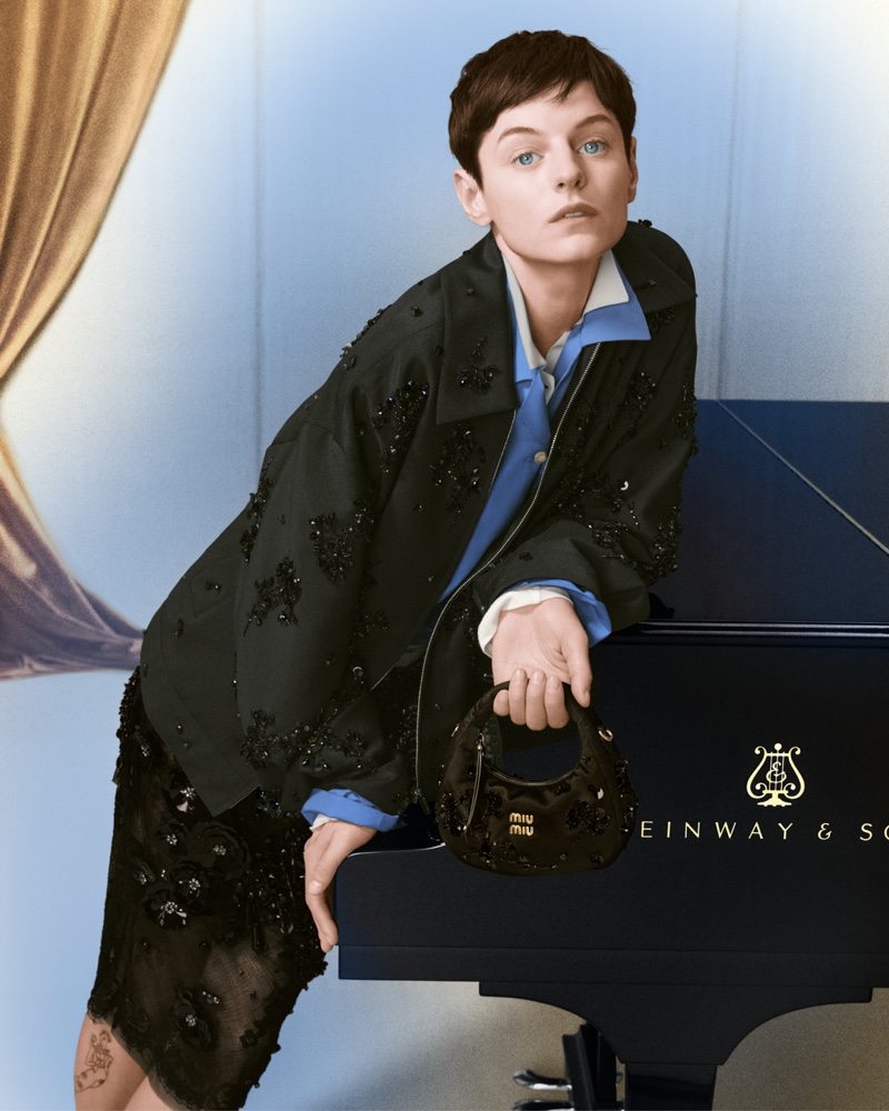 Emma Corrin Miu Miu Holiday 2024 Ad Campaign