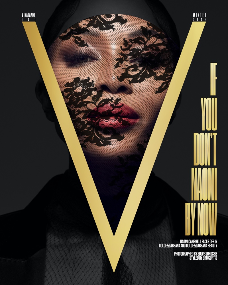 Naomi Campbell models Dolce & Gabbana for V Magazine #151 cover.