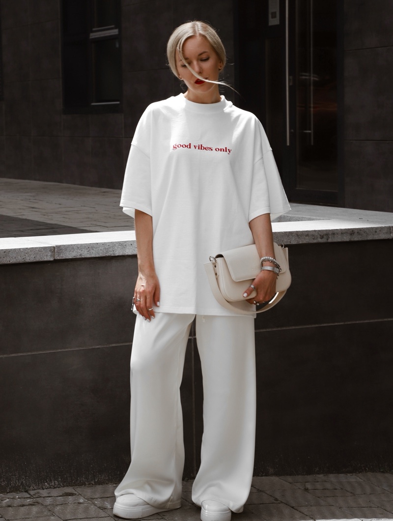 Oversized Tee Wide Leg Pants Athleisure Look