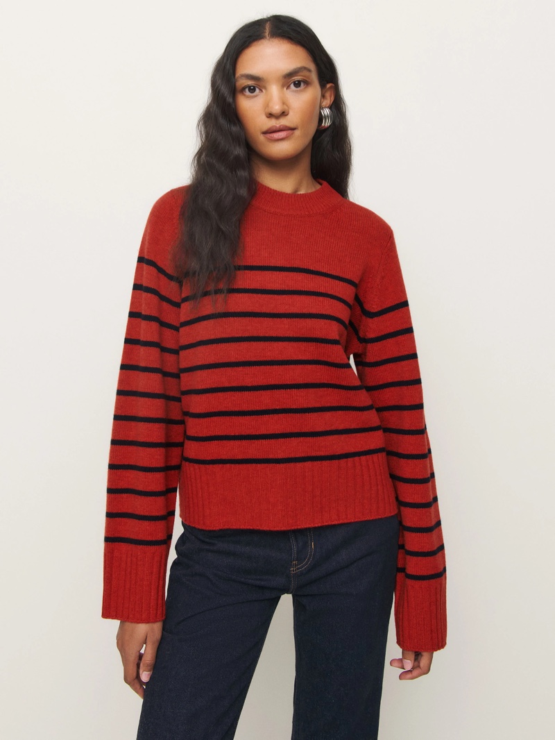 Reformation Calloway Regenerative Wool Crew Sweater $178