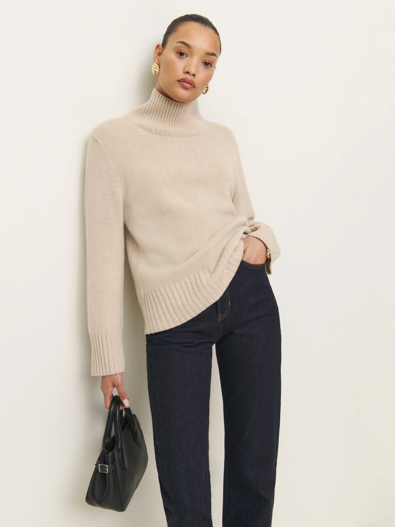 Reformation Conrad Cashmere Turtleneck $298