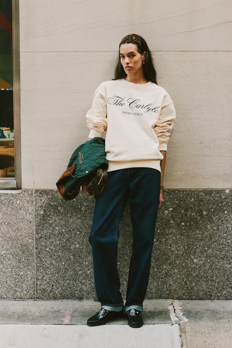 Sporty & Rich x The Carlyle Hotel unveil a sweatshirt design.