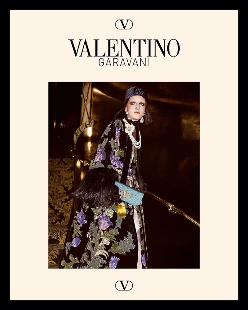 Valentino spotlights rich embroderies for its Holiday 2024 collection.