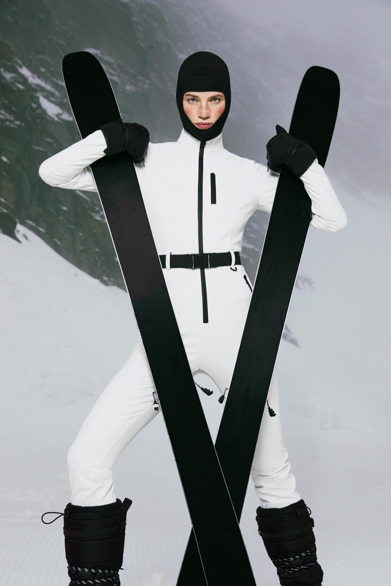 Zara's latest Ski collection features a cozy and sleek jumpsuit design.