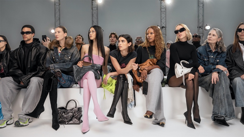 Balenciaga unveils Le City bag campaign, set in the front row.