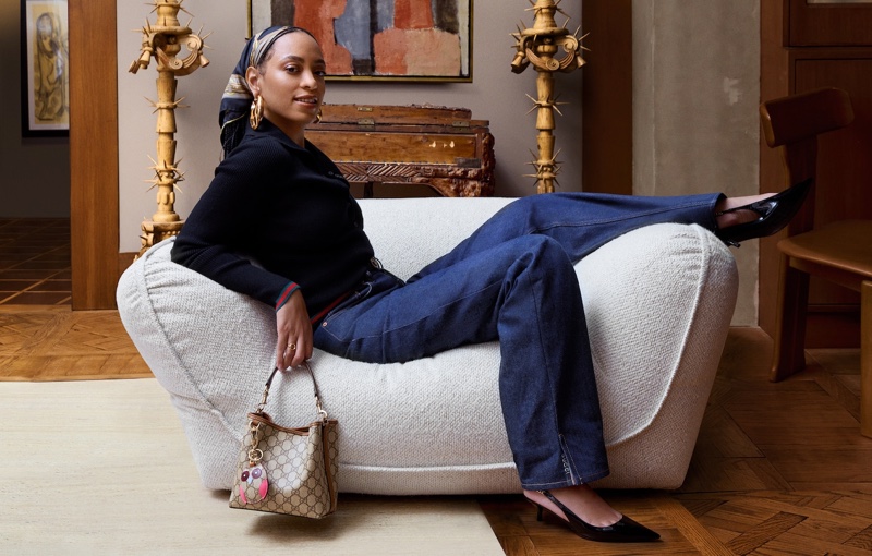 Kicking up her heels, Solange Knowles fronts part 3 of the 2024 Gucci Gift campaign.