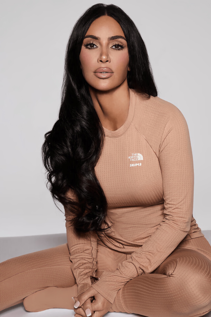 Kim Kardashian goes glam in pieces from SKIMS x The North Face.