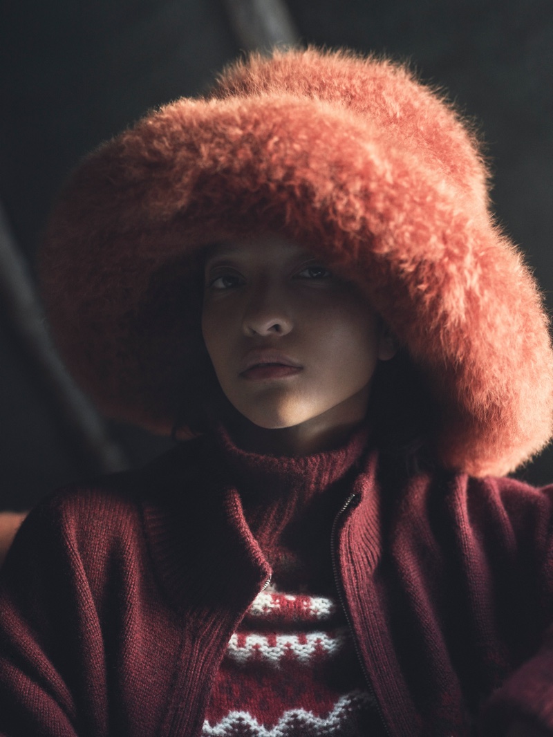 América González gets her closeup in Loro Piana's winter 2024 Ski collection.