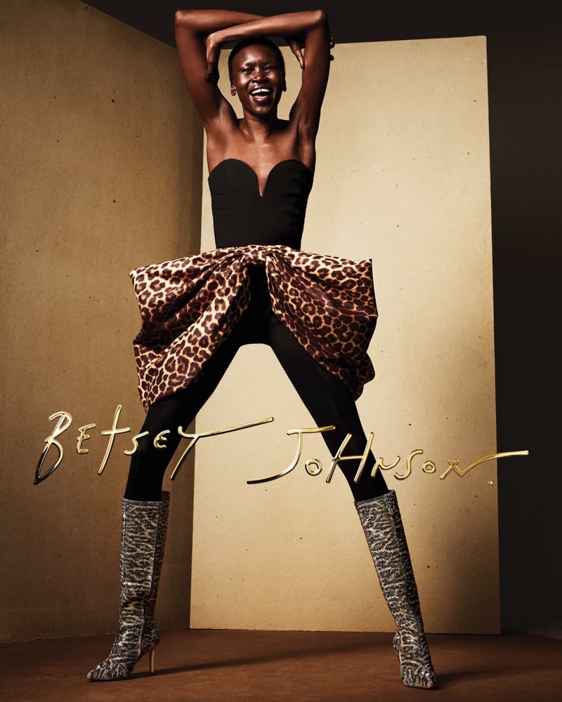 Betsey Johnson features bold animal print in its spring 2025 campaign.