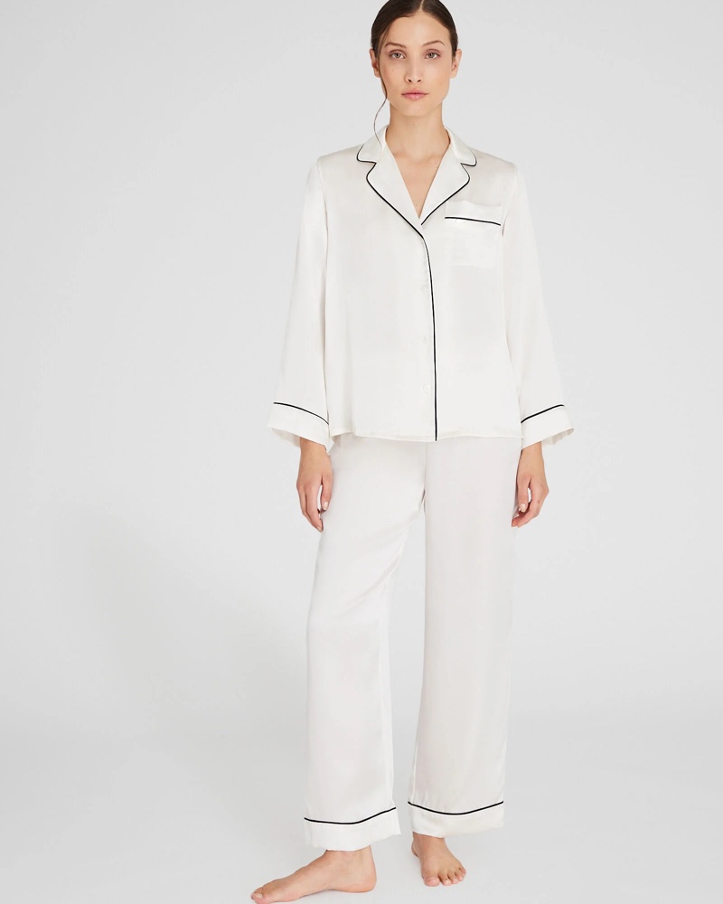 Club Monaco Silk Long-Sleeve Pajama Set $239