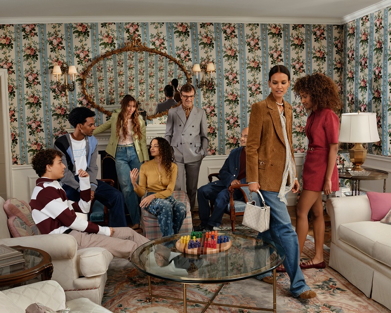 Gucci features Liya Kebede, Philippe Rousselet, Raee Kebede, Kayla Rousselet, Christian Pedrini, Suhul Kebede, Elijah Rousselet, Miles Rousselet in Gucci Together campaign.