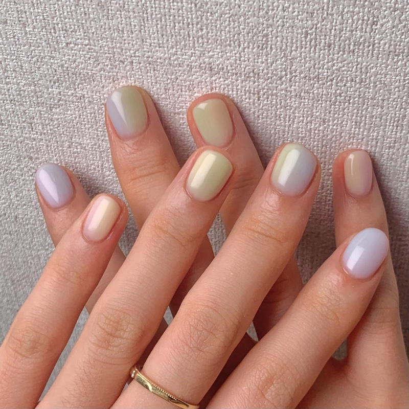 Jelly Pastel Glow Spring Nail