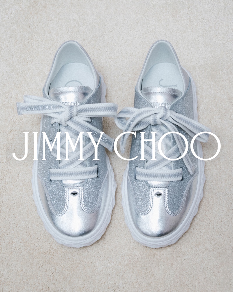 Silver Jimmy Choo Diamond Flex Sneaker