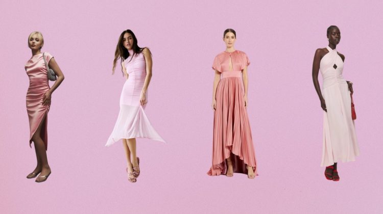 Light Pink High Neck Dresses Featured