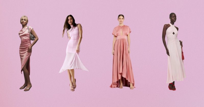 Light Pink High Neck Dresses Featured