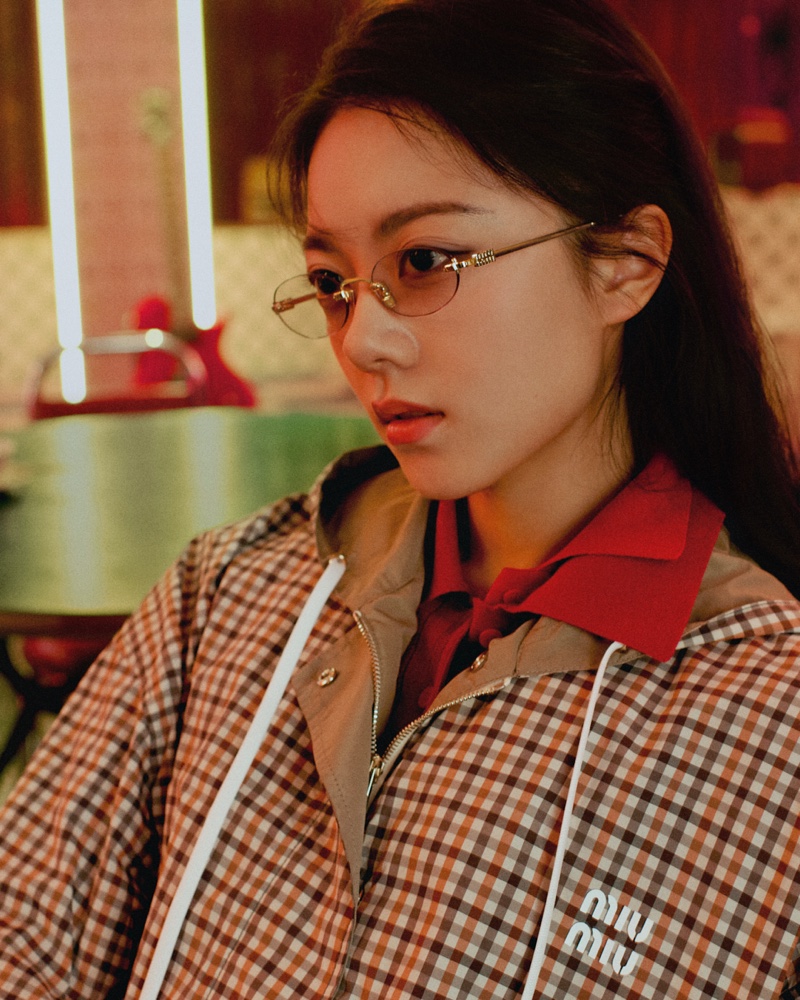 Miu Miu spotlights eyewear in its 2025 Lunar New Year ad.