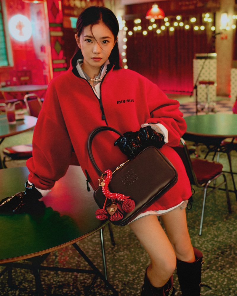 Liu Haocun stars in Miu Miu's 2025 Lunar New Year campaign.