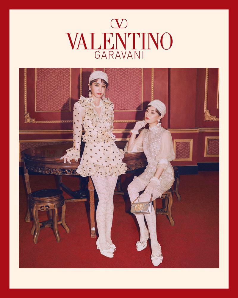 Valentino brand ambassadors Jolin Tsai and Sun Li fronts the 2025 Lunar New Year campaign.