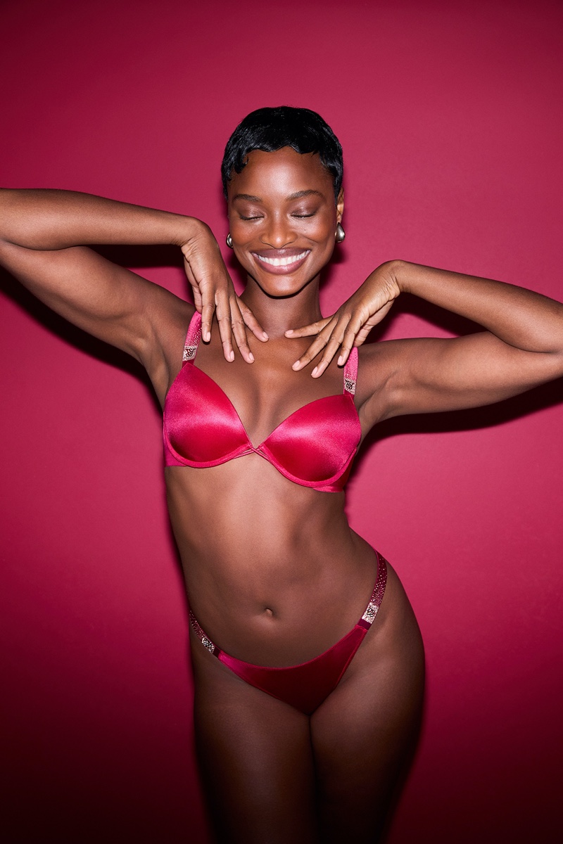 Mayowa Nicholas shines in Victoria's Secret's 2025 Valentine's Day ad.