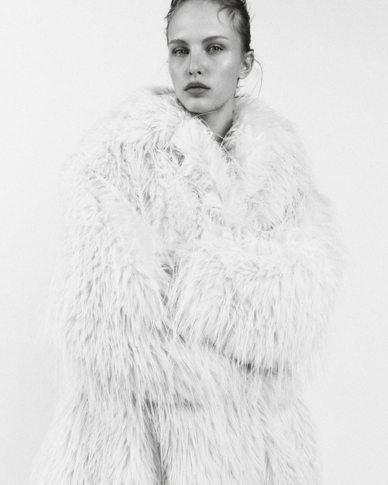 Zara Limited Edition Faux Fur Coat.