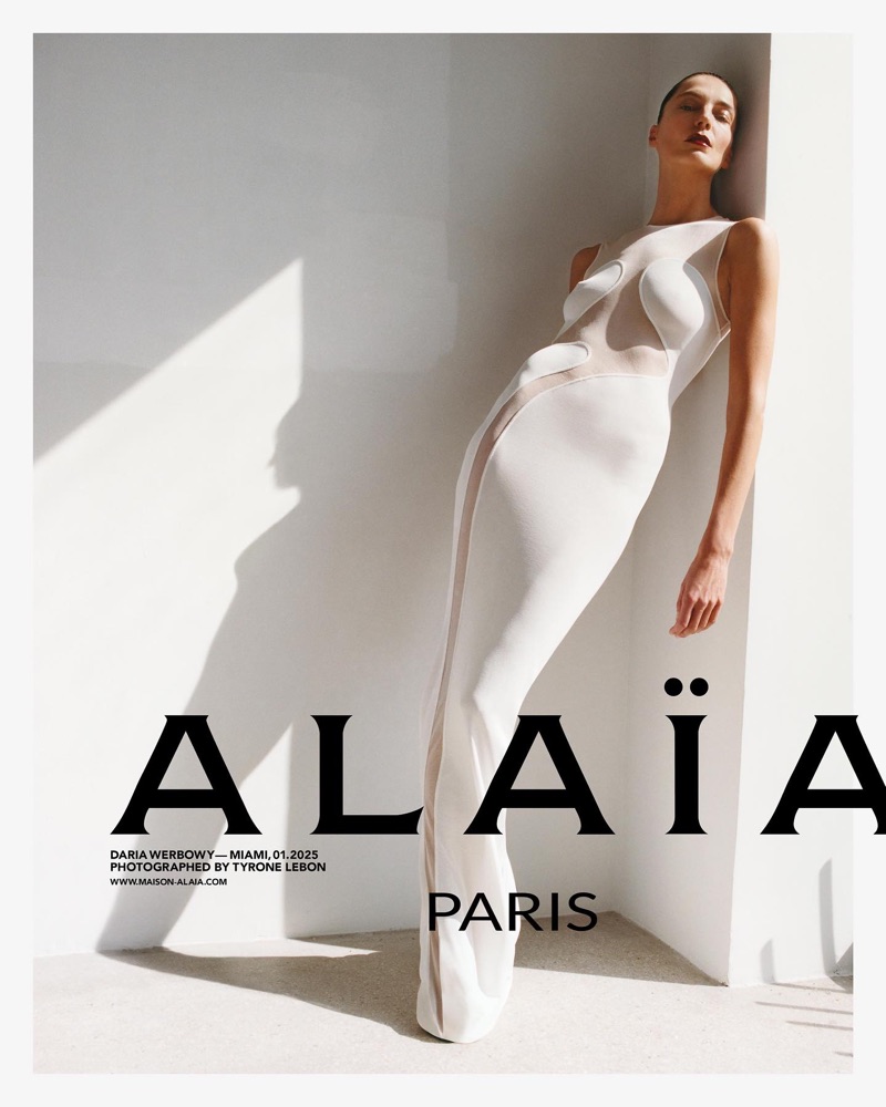 Alaïa features body-conscious silhouettes in its winter-spring 2025 campaign.