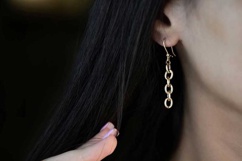 Chain Link Earrings Spring