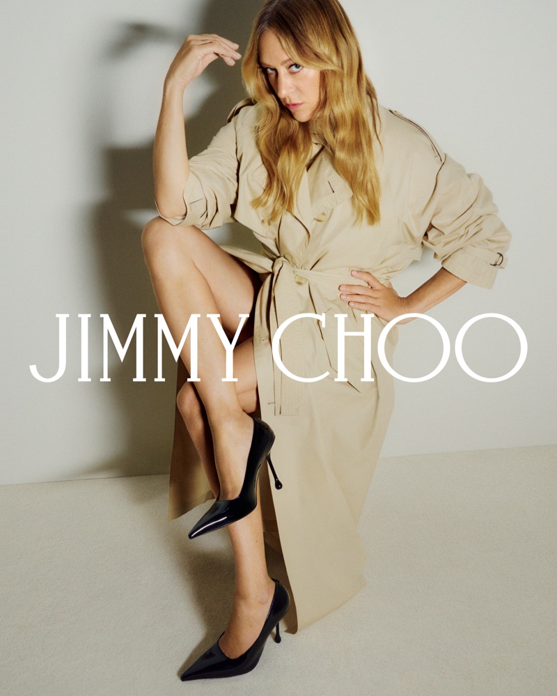 Jimmy Choo features the Ixia heel in its spring 2025 campaign.