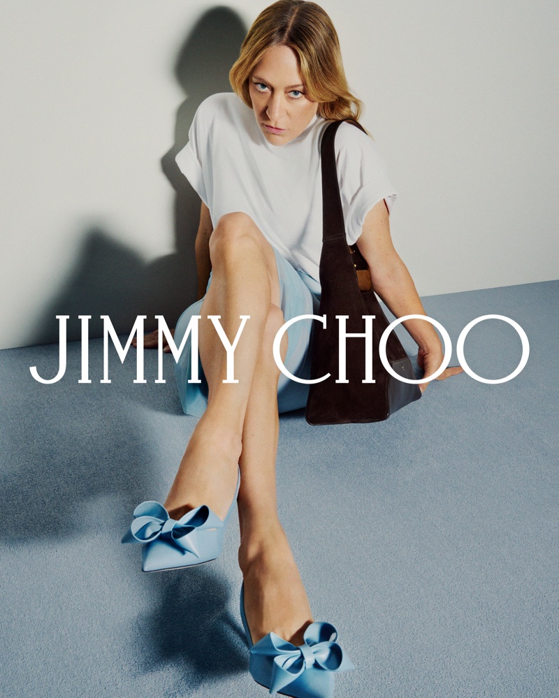 Chloe Sevigny shows off Jimmy Choo's Staz heels with the Diamond bag.