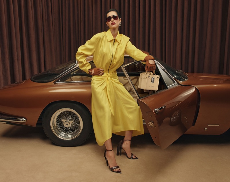 Amelia Gray fronts Ferrari's spring-summer 2025 campaign.