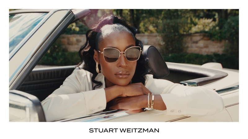 Issa Rae shows off stylish shades in Stuart Weitzman's spring 2025 ad.