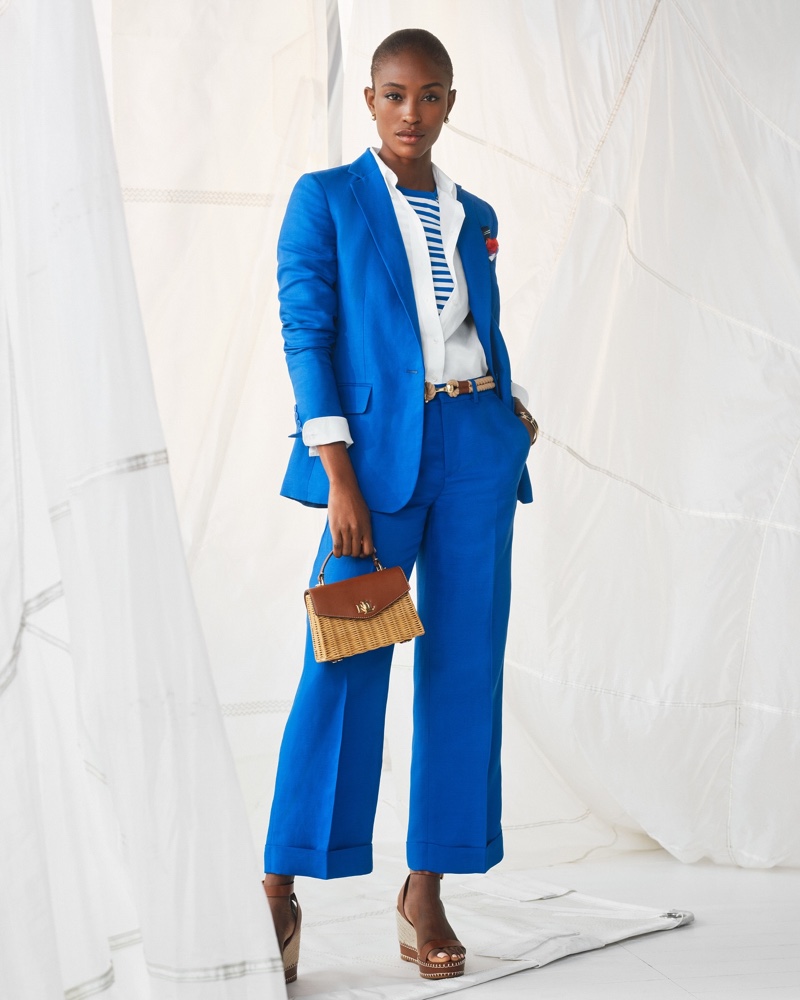 Lauren Ralph Lauren focuses on vibrant suiting for its resort 2025 campaign.