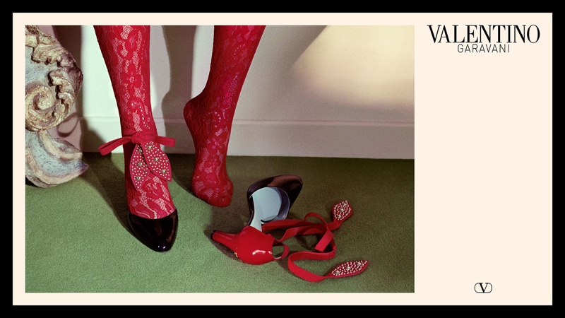 Valentino focuses on shoes for its spring 2025 campaign.