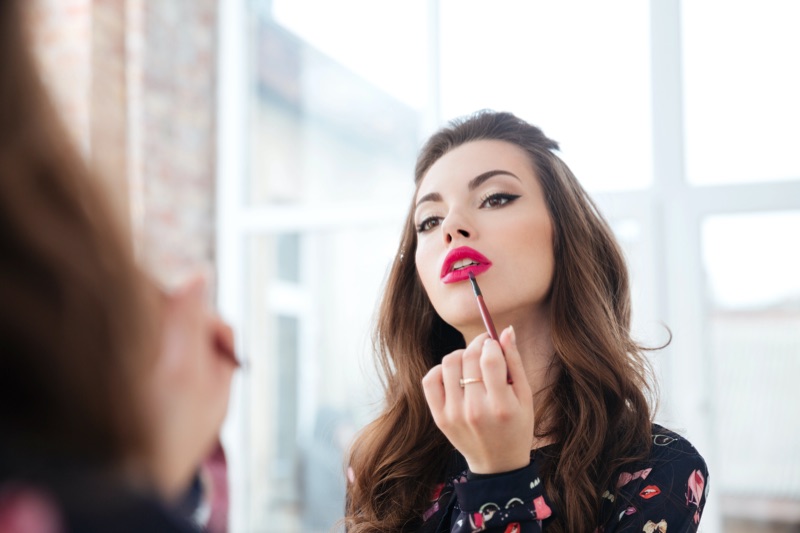 Applying Lipstick