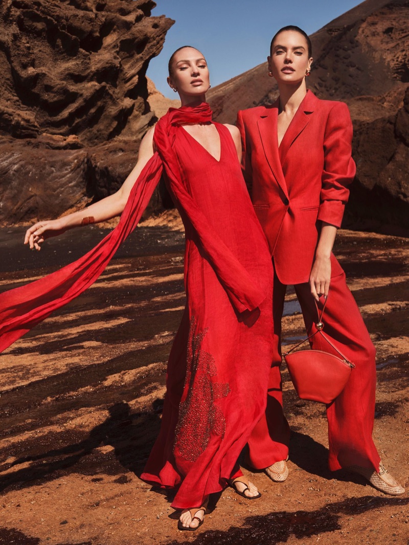 Candice Swanepoel and Alessandra Ambrosio star in El Corte Inglés' spring 2025 campaign.