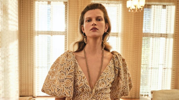 Bette Franke is Elegant in Luisa Spagnoli’s Spring 2025 Ad