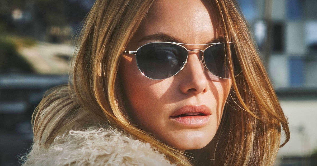 Camille Rowe Chases the Sun in Oliver Peoples Spring 2025 Ad