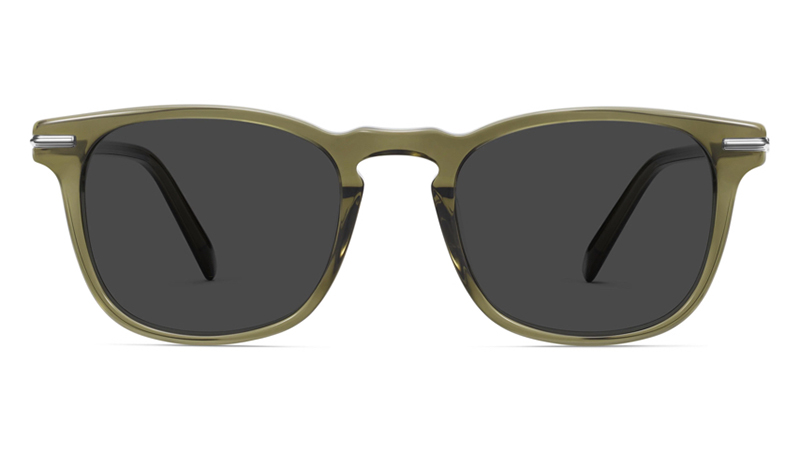 Warby Parker Elio Sunglasses in Cactus Crystal with Polished Silver $145