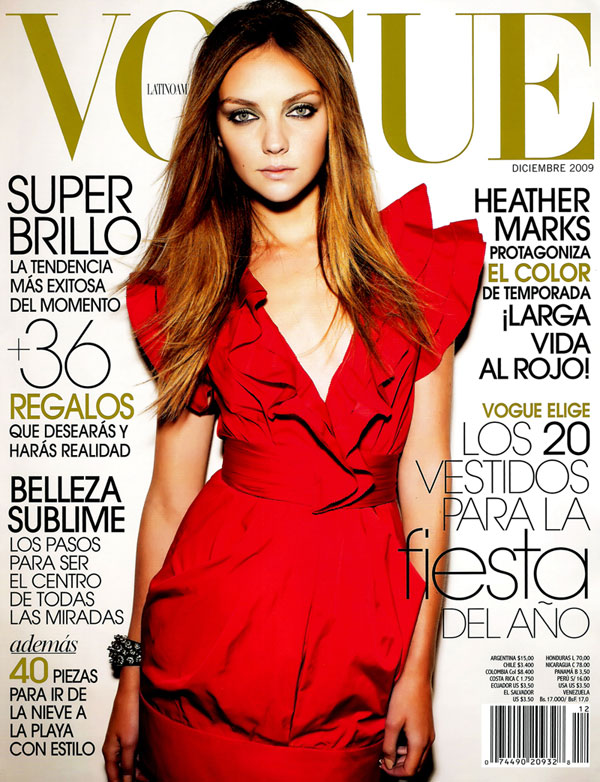 Vogue México December 2009 Cover | Heather Marks by Cliff Watts