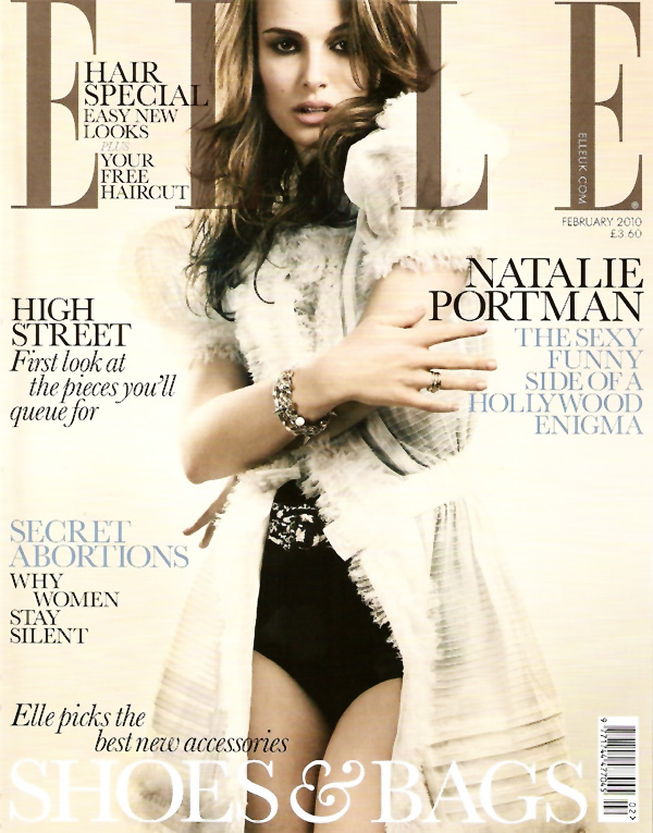 Elle UK February 2010 Cover | Natalie Portman by David Slijper