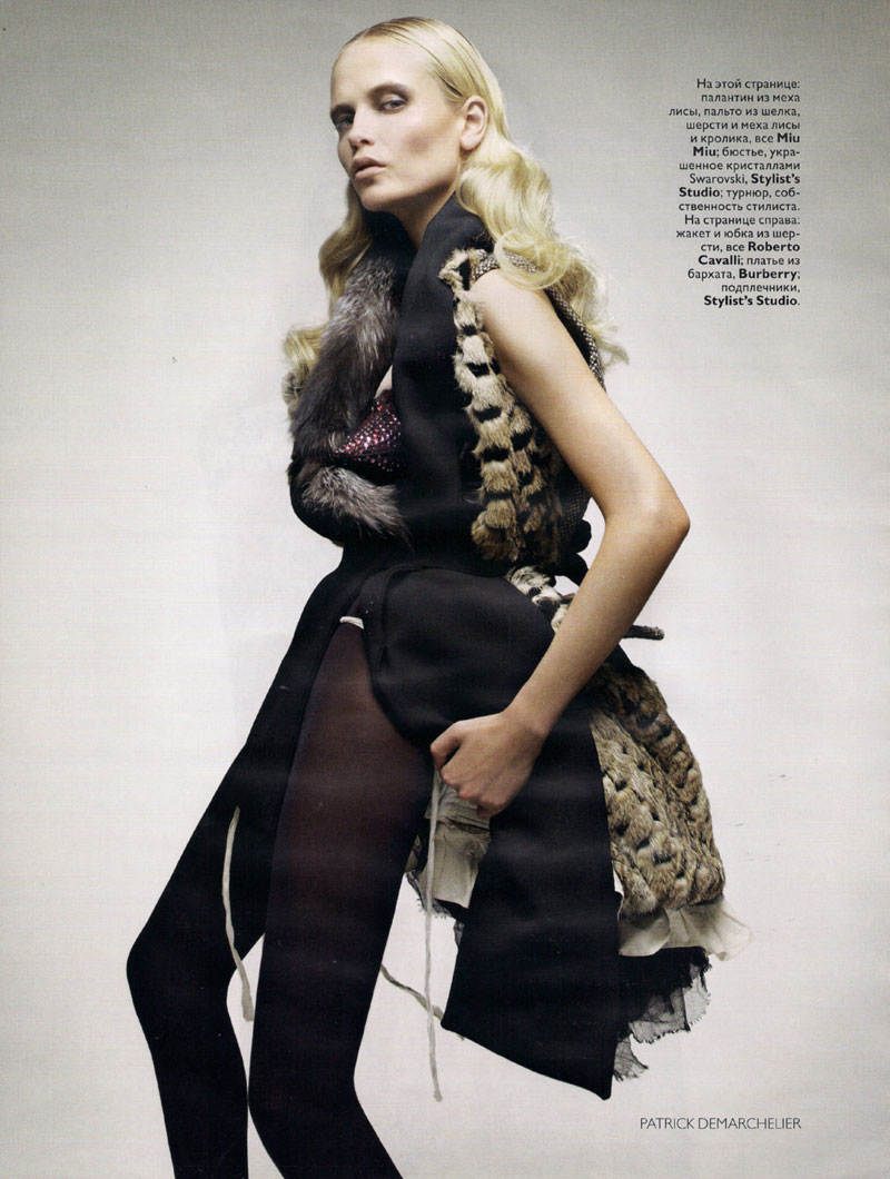 Vogue Russia January | Natasha Poly by Patrick Demarchelier