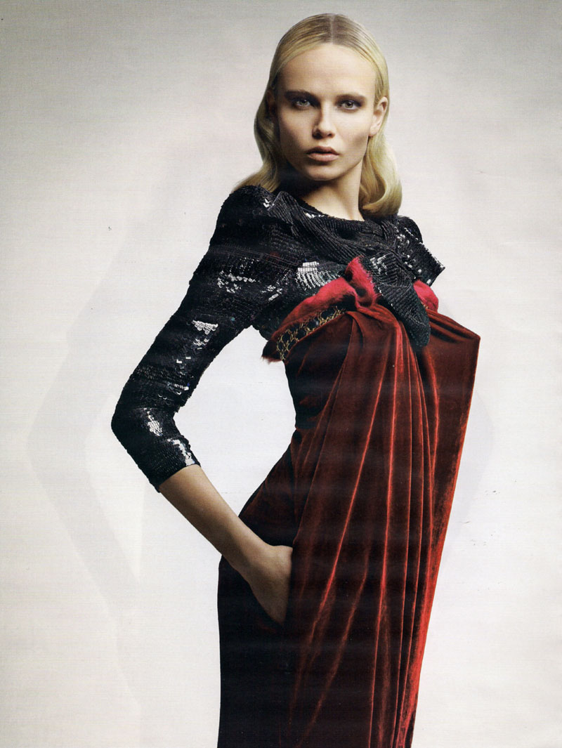 Vogue Russia January | Natasha Poly by Patrick Demarchelier
