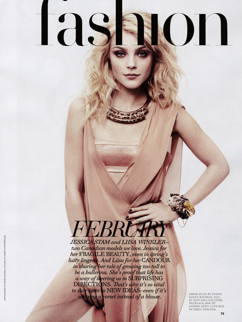 Fashion Feb '10 | Jessica Stam by Derek Kettela