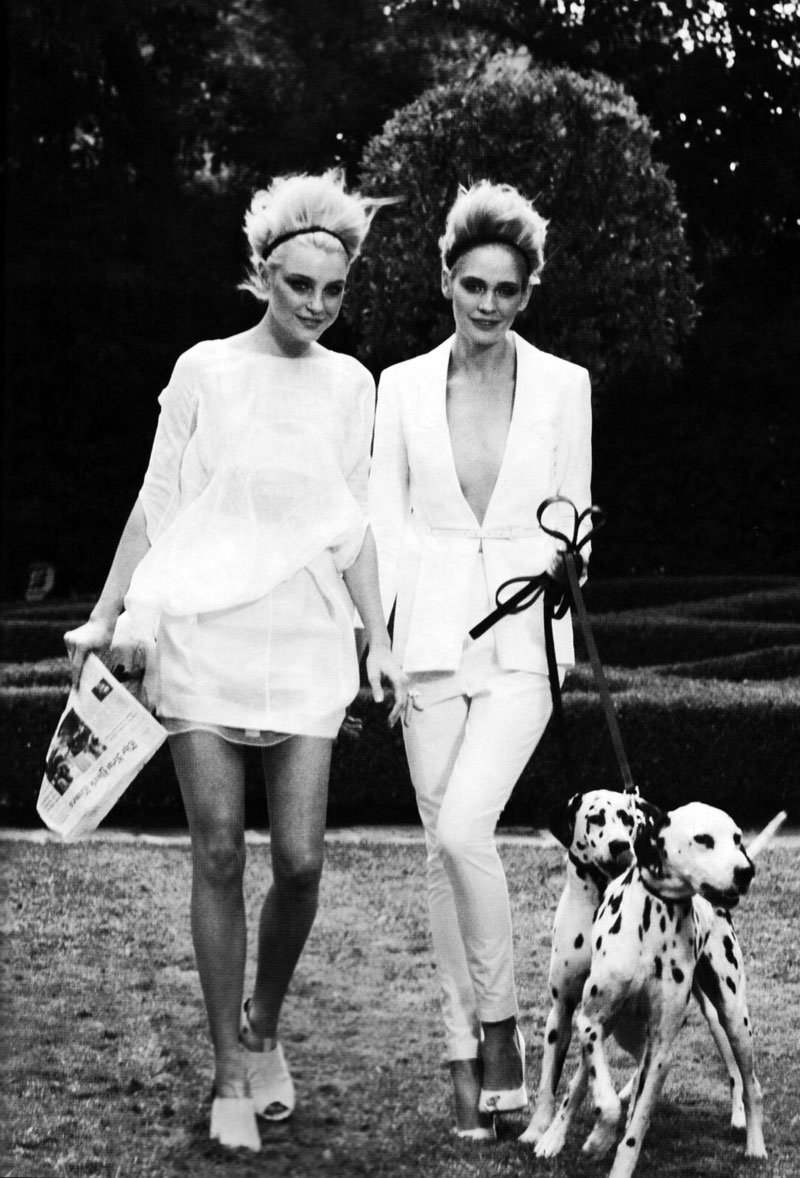 Jessica Stam & Heidi Mount by Peter Lindbergh | Harper's Bazaar US April 2010
