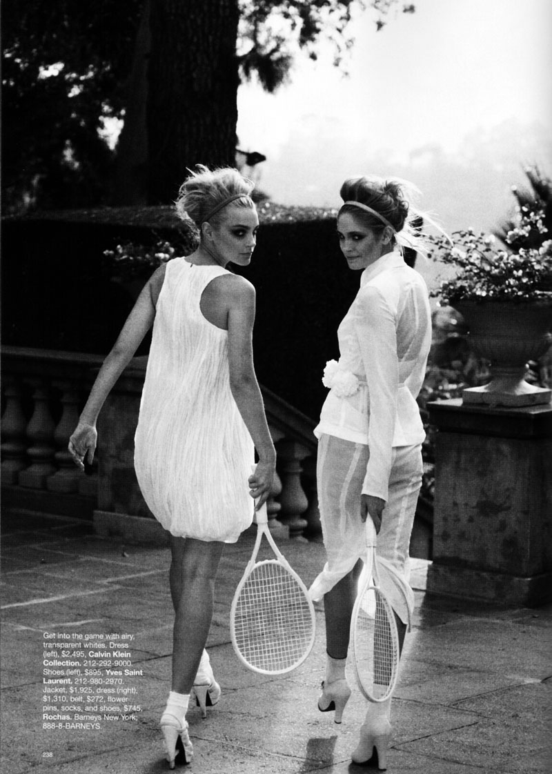 Jessica Stam & Heidi Mount by Peter Lindbergh | Harper's Bazaar US April 2010