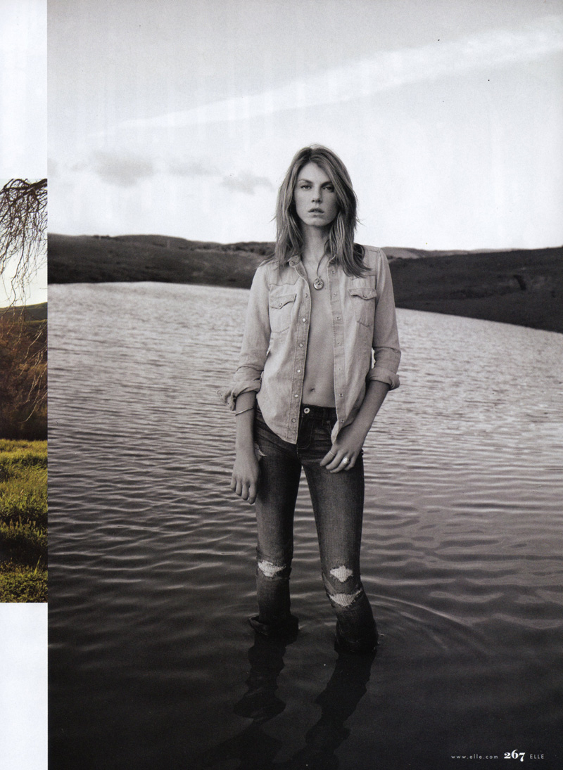 Angela Lindvall by Yelena Yemchuk in Big Country | Elle US May 2010